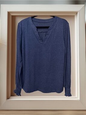 BOGO! V-Neck Top with Gathered Cuffs